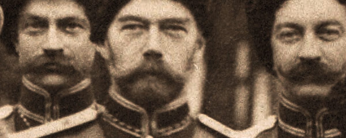 La estepa de Añil. Nicolas II con cosacos de su guardia. Descripción, librosynovelas